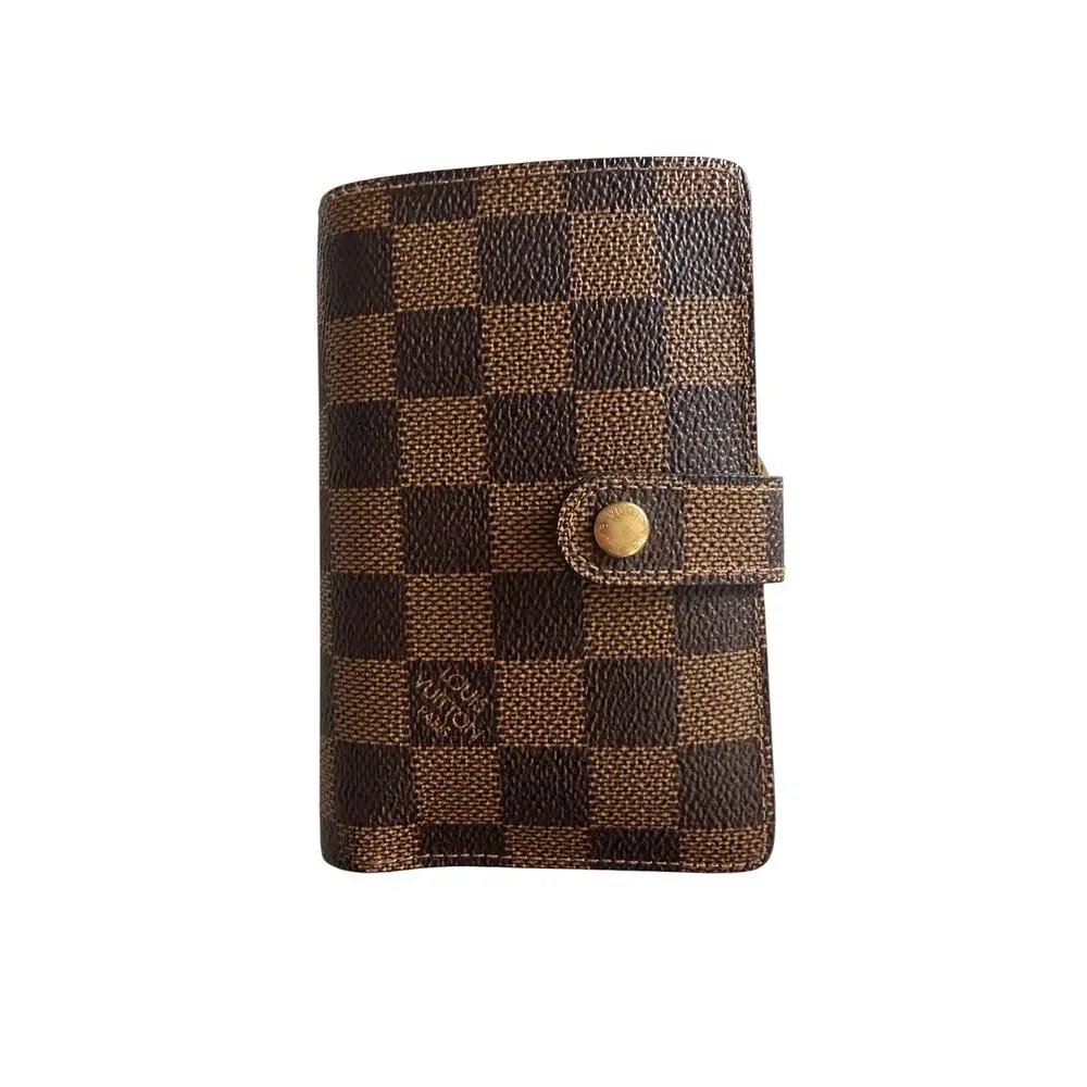 Louis Vuitton Damier Ebene French Purse Compact Wallet MINT